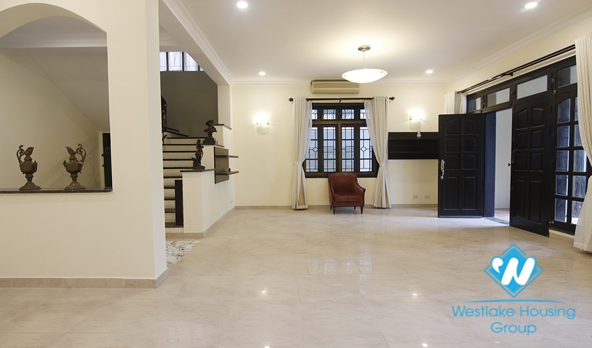 Charming house with large garden around for rent in Ciputra, Tay Ho, Hanoi